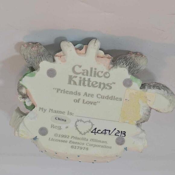 Enesco Calico Cats Friends Are Cuddles of Love" Priscilla Hillman 627976 - Picture 5 of 5